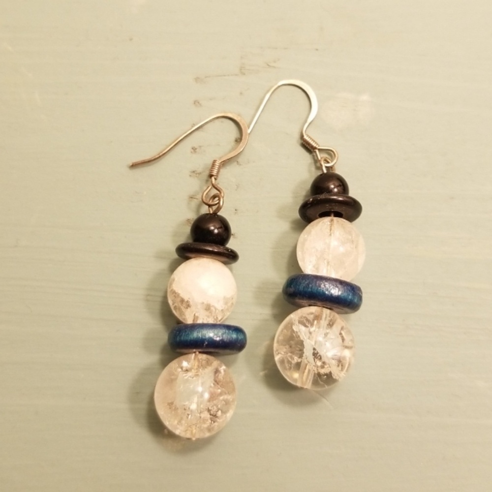 Snowman Bead Earrings